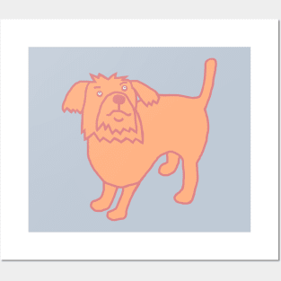 Cute Dog Peach Fuzz Pantone Color of the Year 2024 Posters and Art